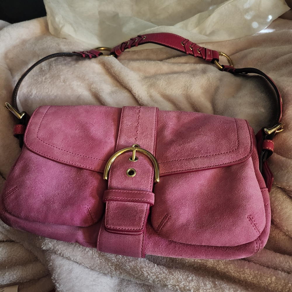 Coach Pink Shoulder Bag with Gold Hardware VINTAGE!!